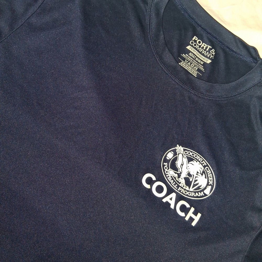 Port &‎ Company Performance Navy Blue Coach Football Shirt Mens Medium
